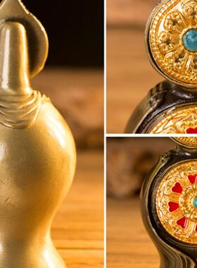 藏族八供朵玛食子酥油花食子尼泊尔鎏金彩绘垛玛家居摆件禅意饰品