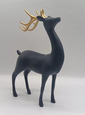 鹿摆件创意家居饰品室内客厅酒柜茶几电视柜玄关房间布置艺术摆设