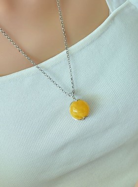 S925纯银吊坠空托圆珠球笼免打孔免沾胶10-28mmDIY镶嵌珍珠玉石托