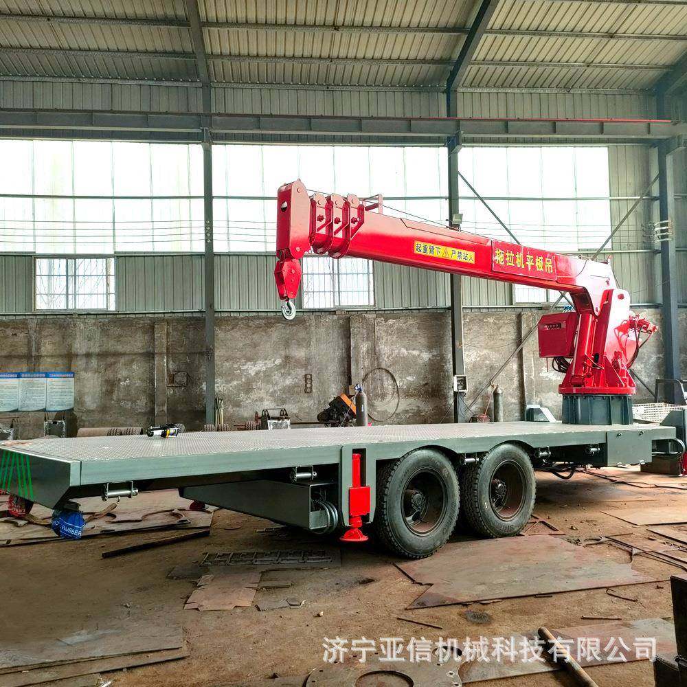 8吨平板随车吊液压伸缩拖拉机平板吊车工厂出售吊运两用平板车,淘宝优惠券,粉丝福利购,淘宝优惠卷