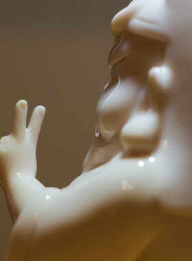 鲤物｜关二爷关公关老爷德化白瓷萌趣威武摆件