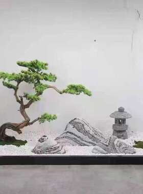 迎客松仿真树大型假树新中式造景室内外松树酒店橱窗装饰摆件绿植