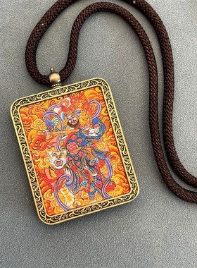唐卡 非手绘唐卡吊坠厂家十v二生肖八大守护神景区佛系纪念品代发