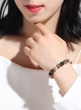 天然彩幽灵手链聚宝盆四季幽灵水晶E手串男女款白幽灵红幽灵花幽