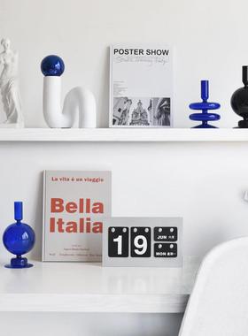 现代简约抽象几何艺术摆件样板间客厅书房书柜家居装饰工艺礼品摆