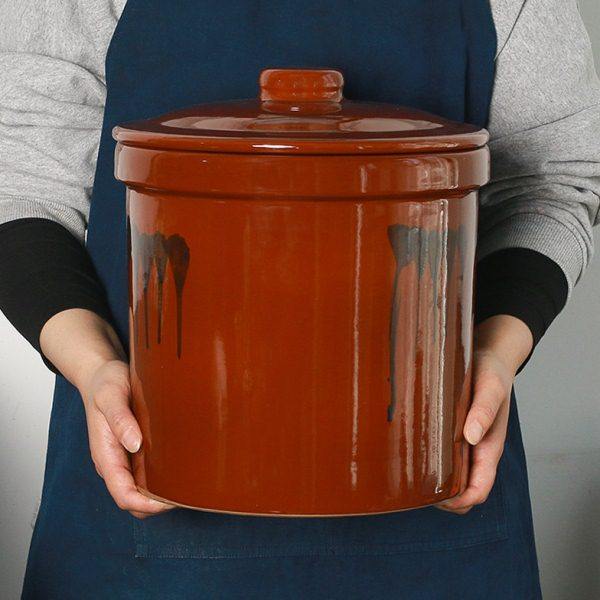 峻叔厨房 常滑烧大容量9L腌渍罐泡菜坛陶瓷缸大罐带重石腌咸菜缸,淘宝优惠券,粉丝福利购,淘宝优惠卷