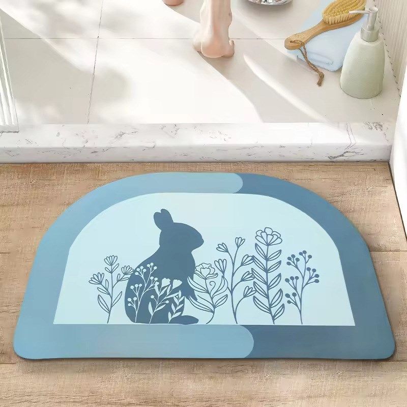 跨境浴室地垫跬藻泥厕所入户门垫家用卫生间脚垫吸水地毯防滑垫子,淘宝优惠券,粉丝福利购,淘宝优惠卷