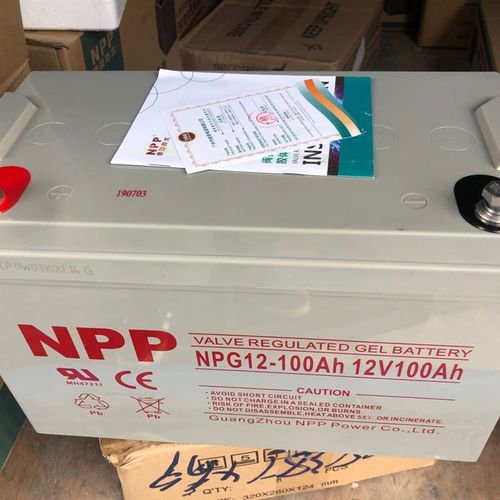 NPP耐普胶体蓄电池NPG12V100ah免维护机房系统UPS主机EPS应急电源 - 图1
