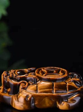 虎晶石玄武龙龟玉器吊坠鹰眼石木变石貔貅金钱龙龟玉坠男女款