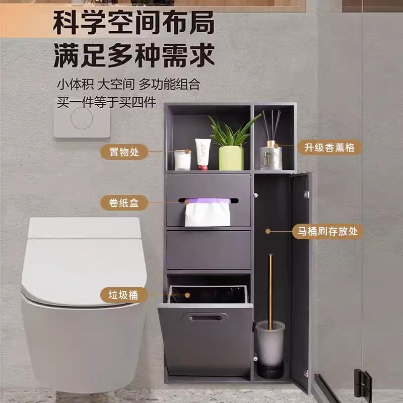 不锈钢垃圾桶壁龛嵌入式暗装卫生间浴室马桶旁厕所置物架金属定制 - 图1