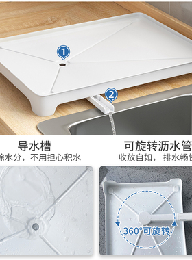 水槽置物架厨房碗碟碗筷收纳层架台面碗架盘子沥水架放碗盘收纳盒