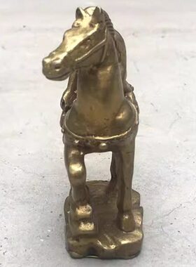 纯铜马上封侯小摆件马驮猴马上猴铜装饰书桌办公桌中式工艺摆设