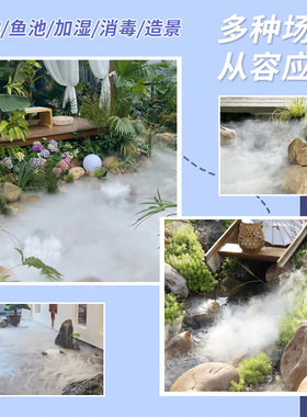 超音波造雾器十头雾化板景观假山鱼池雾化头喷雾造雾机水池雾化片