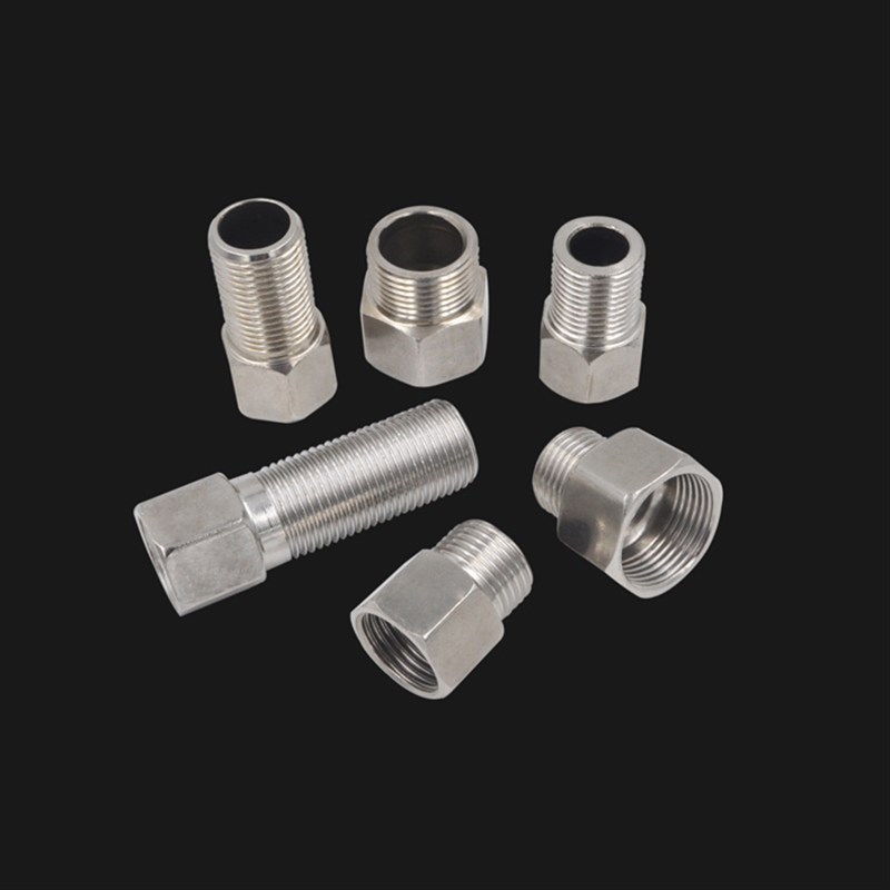 4分铜不锈钢内外丝直接头变径延长伸缩接头6分水管配件接头加厚 - 图0