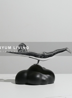 简约现代轻奢创意软装饰品家居样板房间售楼处电视柜.工艺品摆件