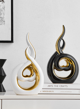 现代创意陶瓷酒柜装饰摆r饰轻奢高档客厅玄关电视柜高级感乔迁礼