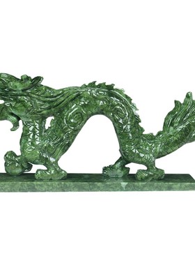 天然玉石青龙室店铺庭院家居装饰品小号生肖龙白虎装饰品