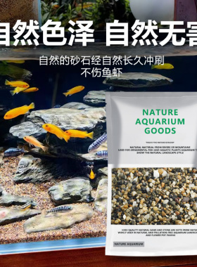 鱼缸底砂造景沙装饰石子多肉铺面白沙乌龟用冬眠水晶黑金河化妆沙