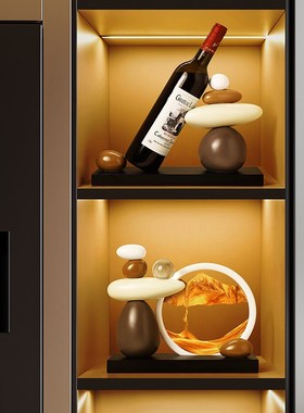 时来运转流沙画h摆件客厅办公室酒柜电视柜玄关高档装饰品乔迁礼