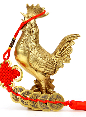 铜公鸡摆件 铜鸡 摆件 铜十二生肖鸡摆件 铜母鸡摆件 铜福字鸡