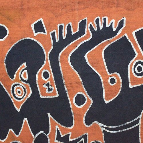 蜡染画双人舞布艺挂画酒吧餐厅装饰壁画抽象背景画云南手工艺礼品 - 图0