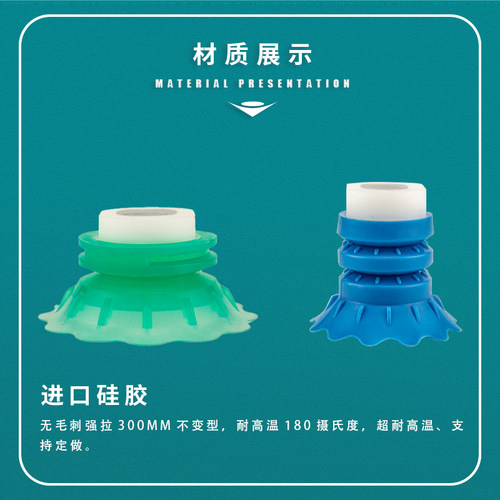 机械手开袋吸盘 STP35-G2F多层真空吸盘 STP60-G3F软包装硅胶吸盘 - 图0