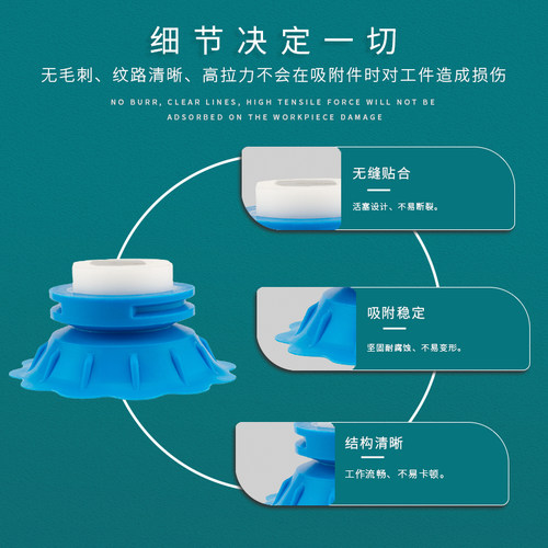 机械手开袋吸盘 STP35-G2F多层真空吸盘 STP60-G3F软包装硅胶吸盘 - 图2