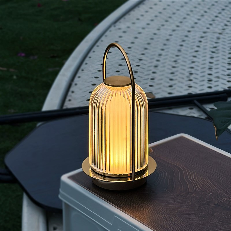 新款热销手c提台灯桌面小夜灯充电户外餐厅桌灯复古酒吧装饰氛围 - 图1