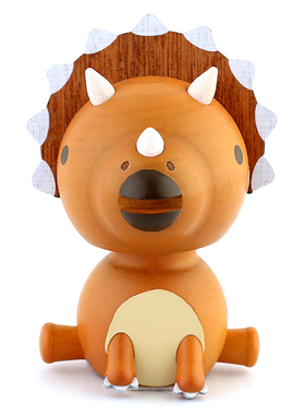 Jeancard车载摇头摆件中控台汽车高档车饰品木质公仔可爱创意恐龙