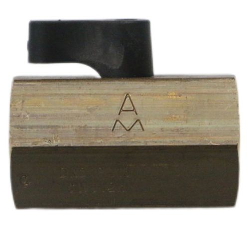 正品埃美柯双内丝球阀Q11X黄铜迷你小体黑柄铜芯阀门短款加厚256 - 图0