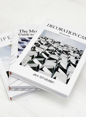 现代简约欧式轻奢精装家居类彷y真书摆件样板房样品屋展示中心书