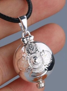 多多弘S925纯银嘎乌盒吊坠项链精致小号纯手工可打开情侣银饰精品