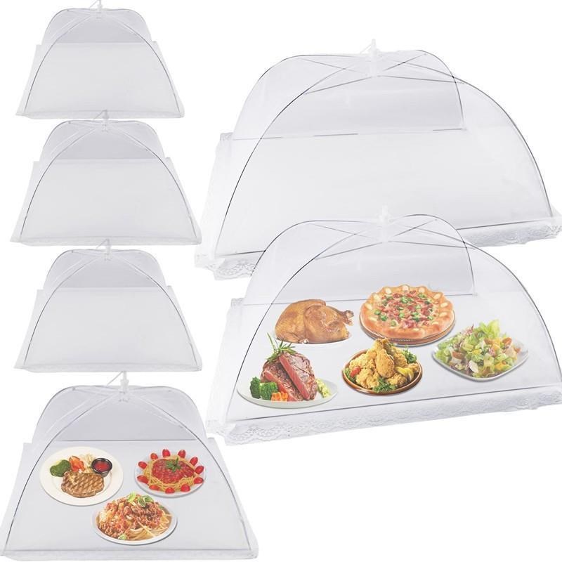 加大号菜罩商用饭店卤菜食物盖菜罩网纱I罩长方形防尘罩可折叠罩 - 图3