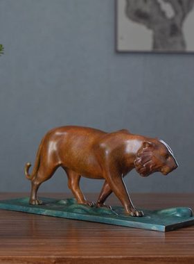 铜之美 铜老虎摆件霸气威武生肖虎收藏工艺饰品店铺公司开业礼品