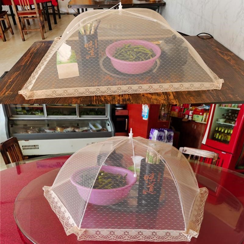 加大号菜罩商用饭店卤菜食物盖菜罩网纱I罩长方形防尘罩可折叠罩 - 图1