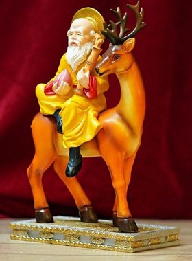 张果老骑鹿树脂工艺室内居家装饰摆件小型家居装饰品现代简约桌面