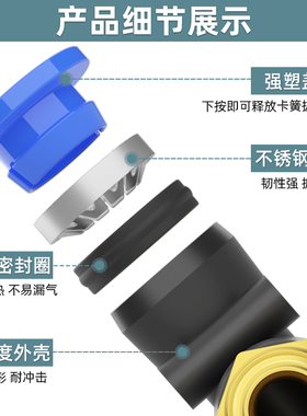 气动快速快插接头T型正三通螺纹PB8-02气缸6-01气管软管多通接头