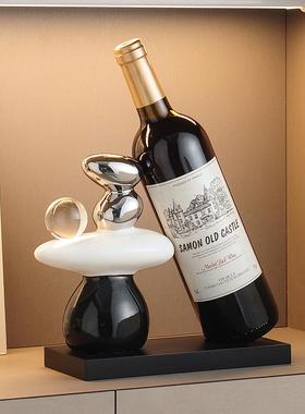 时来运转红酒架摆件酒柜装饰品轻奢高档高级感客厅餐边柜家居饰品