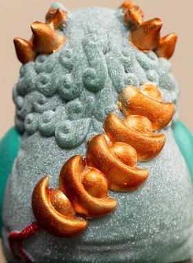 创意国潮貔貅招财摆件家居办公室桌面茶桌茶宠把玩装饰工艺品摆设