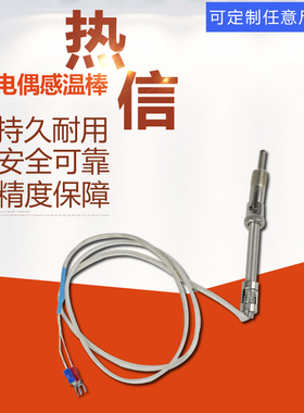 K型探杆热电偶 E型温度传感器 感温棒 感温线 烘箱烤箱温控仪探头