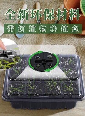 特价园艺工具扦插花盆加厚黑色绿色育苗盒透明带灯PVC多肉育苗块