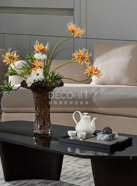 家具展厅工艺术品摆件高级花瓶插花仿真花器售楼处样板房装饰搭配