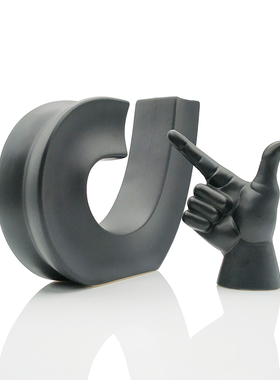 现代极简白色异形符号花器样板房售楼处民宿酒店玄关简约装饰摆件