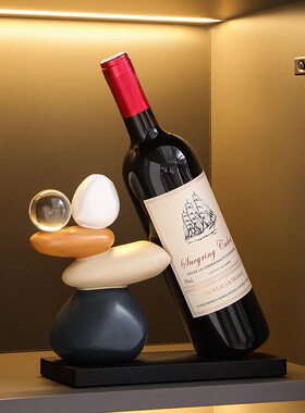 时来运转红酒架摆件酒柜装饰品轻奢高档客厅电视柜U餐边柜家居饰