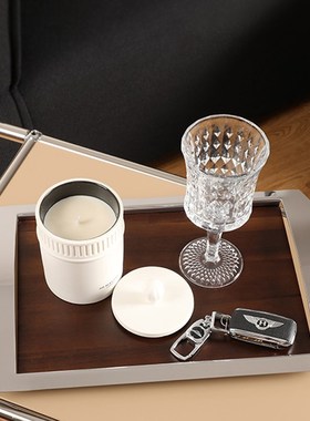 轻奢高档不锈钢实木底托盘酒店别墅售楼处首饰收纳T托盘装饰品摆