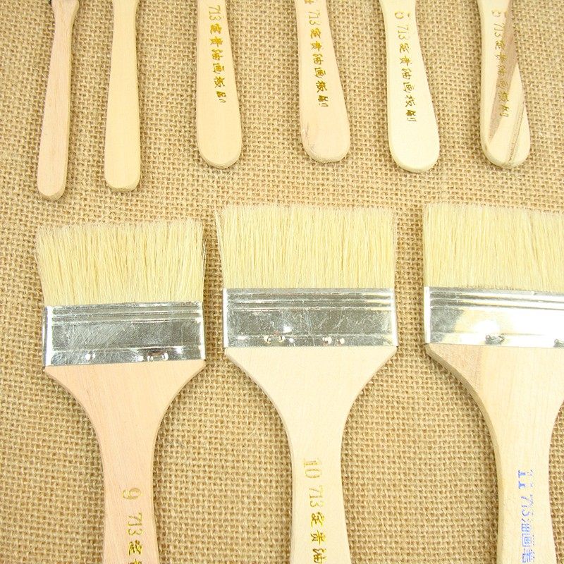 油画板刷油画刷油漆涂料毛刷键盘刷猪毛刷烧烤毛刷子1-12号,淘宝优惠券,粉丝福利购,淘宝优惠卷