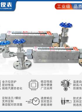 汉威-双色石英管液位计LED带光源锅炉水位计高温高压玻璃管水位计