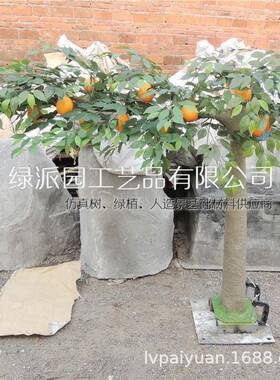 仿真橘子树装饰荔枝造景布景盆栽绿植柚子树蓝花楹盆栽装饰