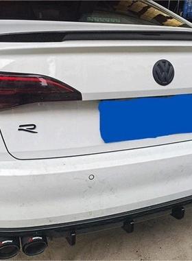 宝来改装排气管四出碳纤不锈钢镀蓝尾喉嘴汽车声浪静音免焊接