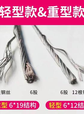 镀锌钢丝绳工地安全绳生命线不包塑细揽风绳大棚葡萄架拉伸绳